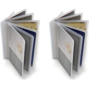 Set of 2 Clear Premium Quality Wallet